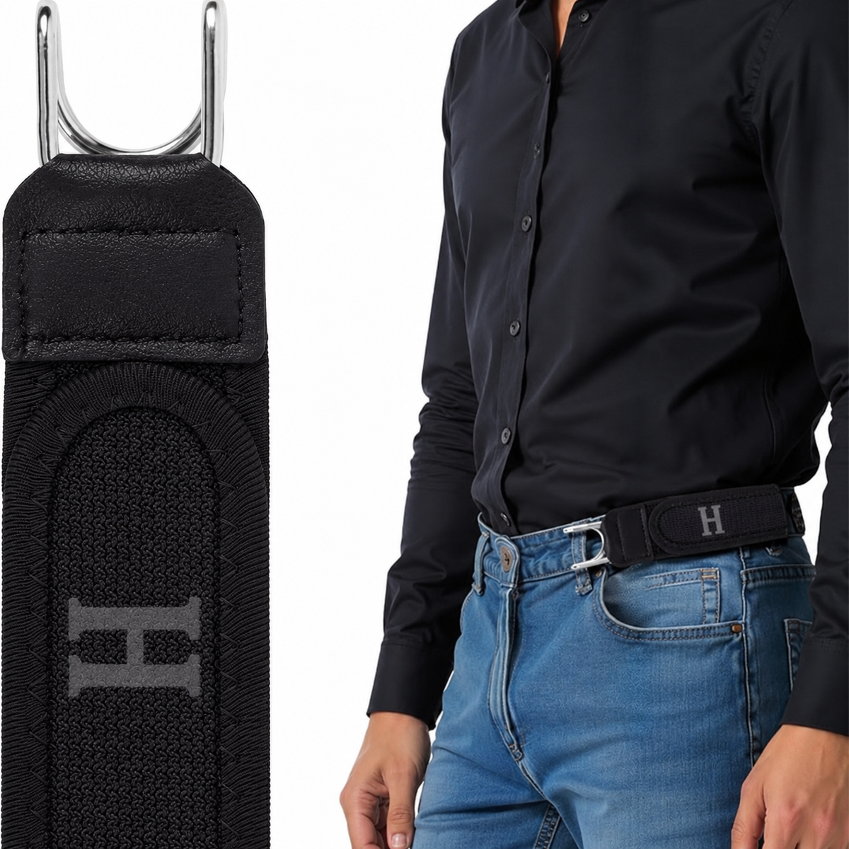 Cinturón de velcro ajustable elegante